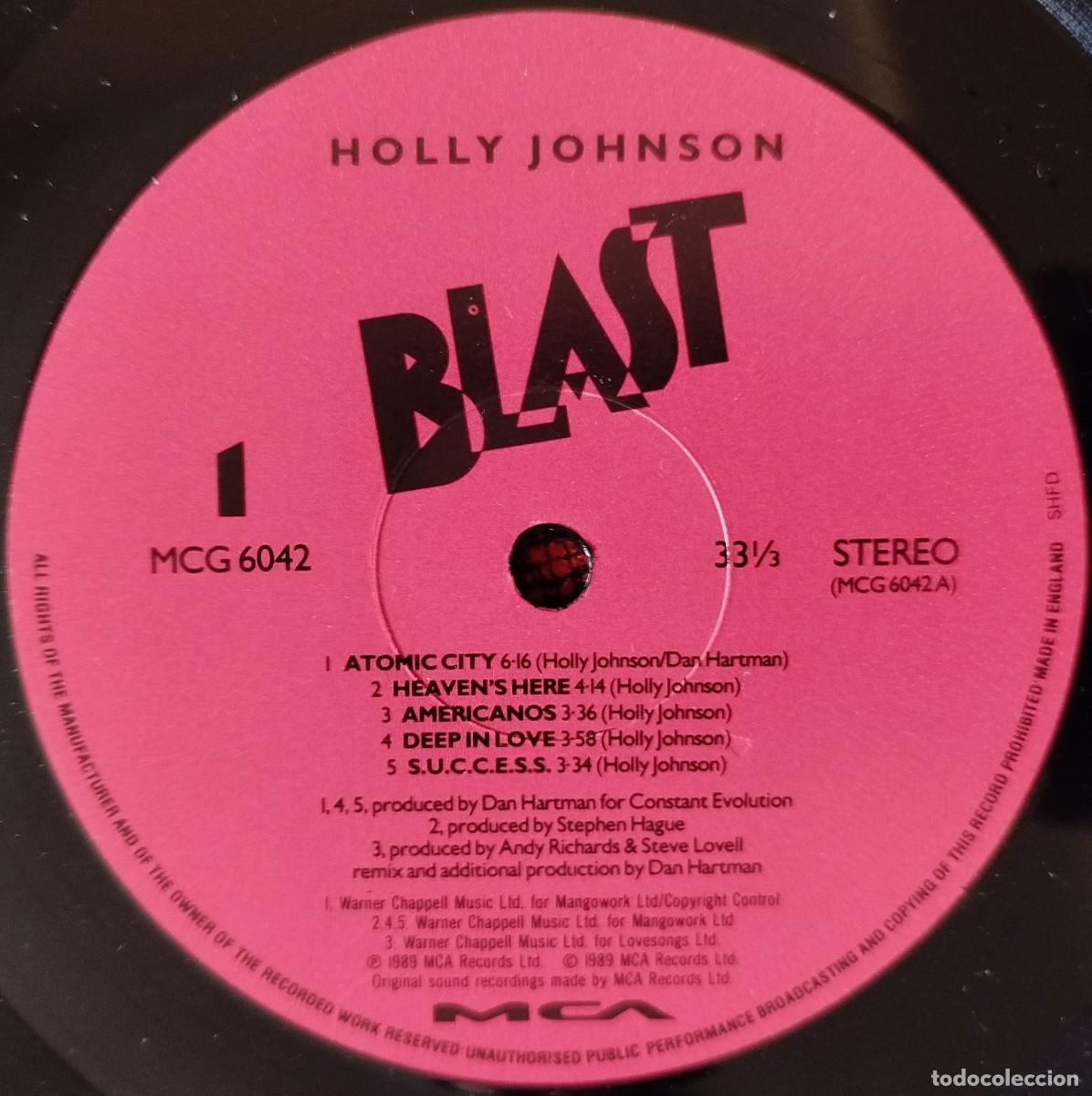 Discos de vinilo: HOLLY JOHNSON ** Blast ** VINILO 1989 UK LP - Foto 3