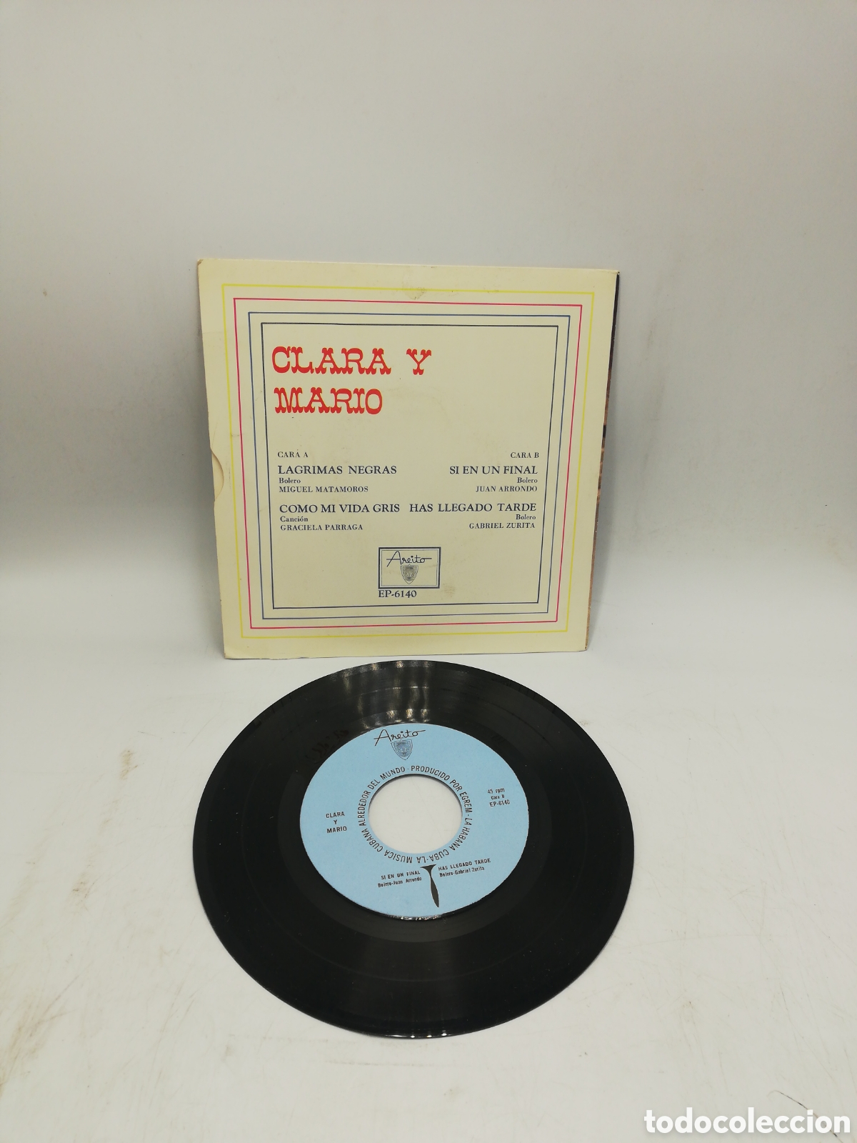 Discos de vinilo: Clara y Mario. Sello Areito. - Foto 2