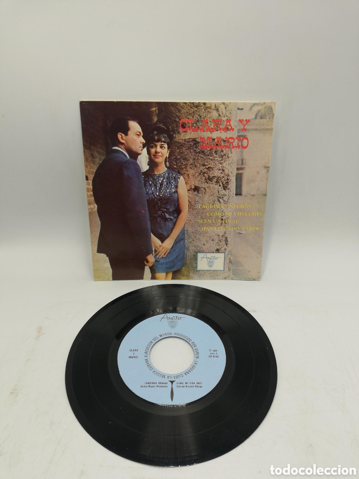 Discos de vinilo: Clara y Mario. Sello Areito. - Foto 1