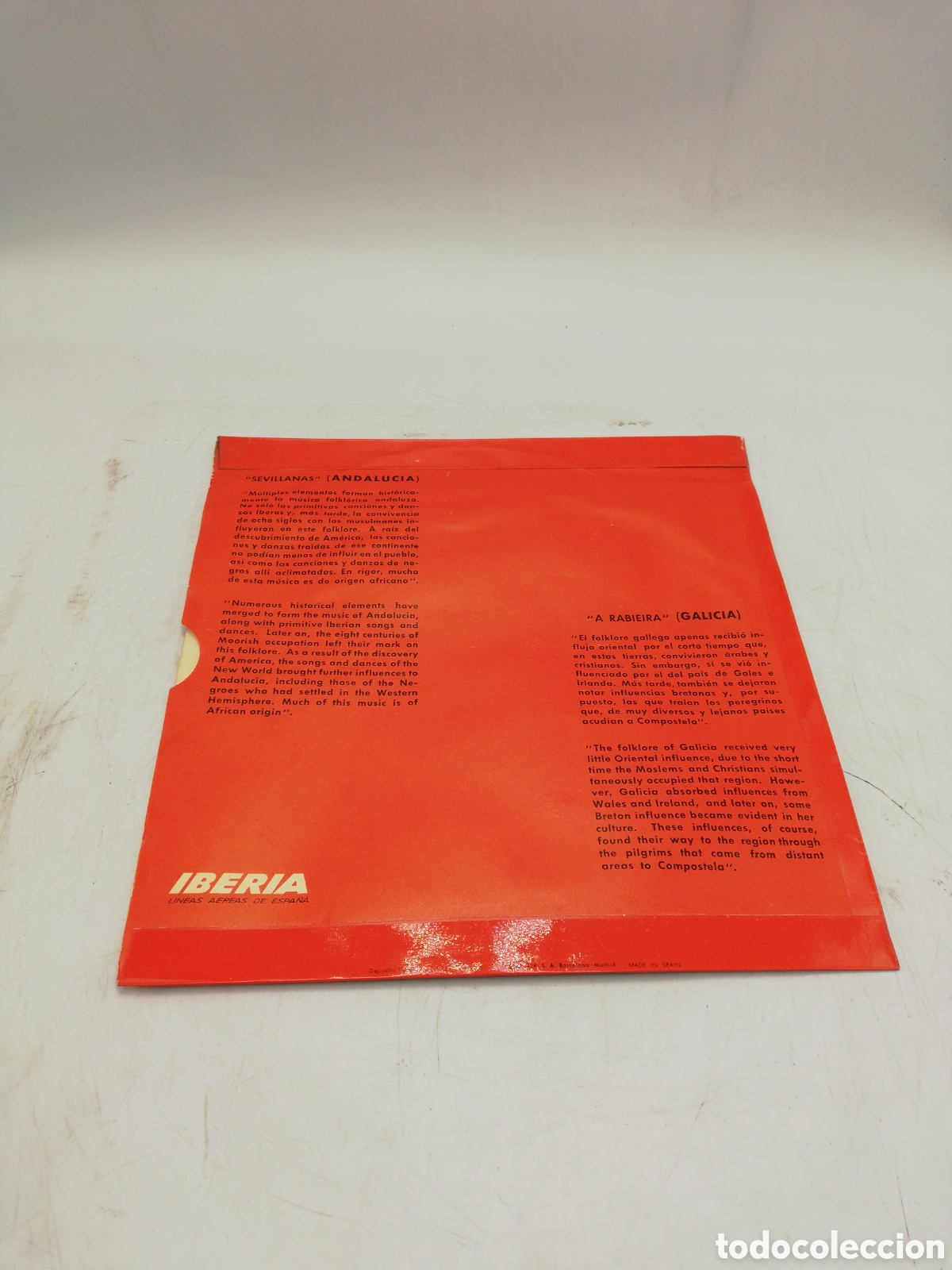 Discos de vinilo: Disco de pl&aacute;stico. Iberia. M&uacute;sica de Espa&ntilde;a. - Foto 2