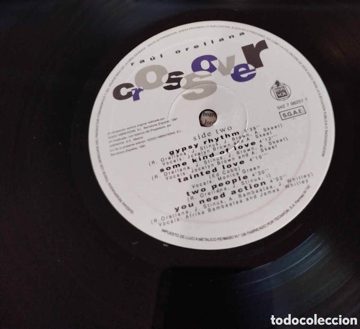 Discos de vinilo: Ra&uacute;l Orellana &ndash; Crossover - Foto 3
