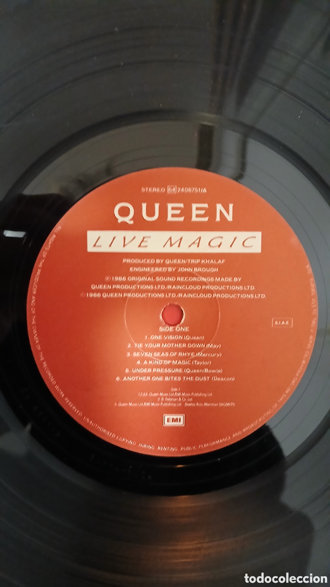 Discos de vinilo: QUEEN - LIVE MAGIC - ITALY/EMI - LP - IB - Foto 2