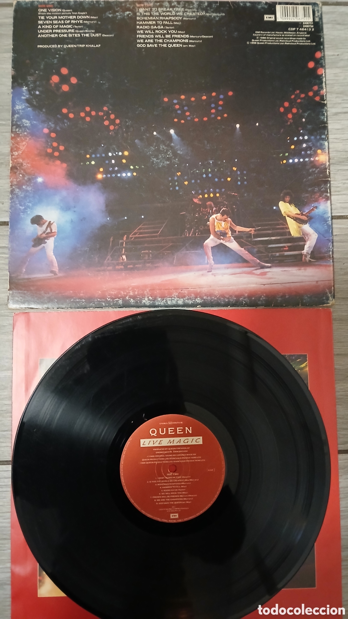 Discos de vinilo: QUEEN - LIVE MAGIC - ITALY/EMI - LP - IB - Foto 3