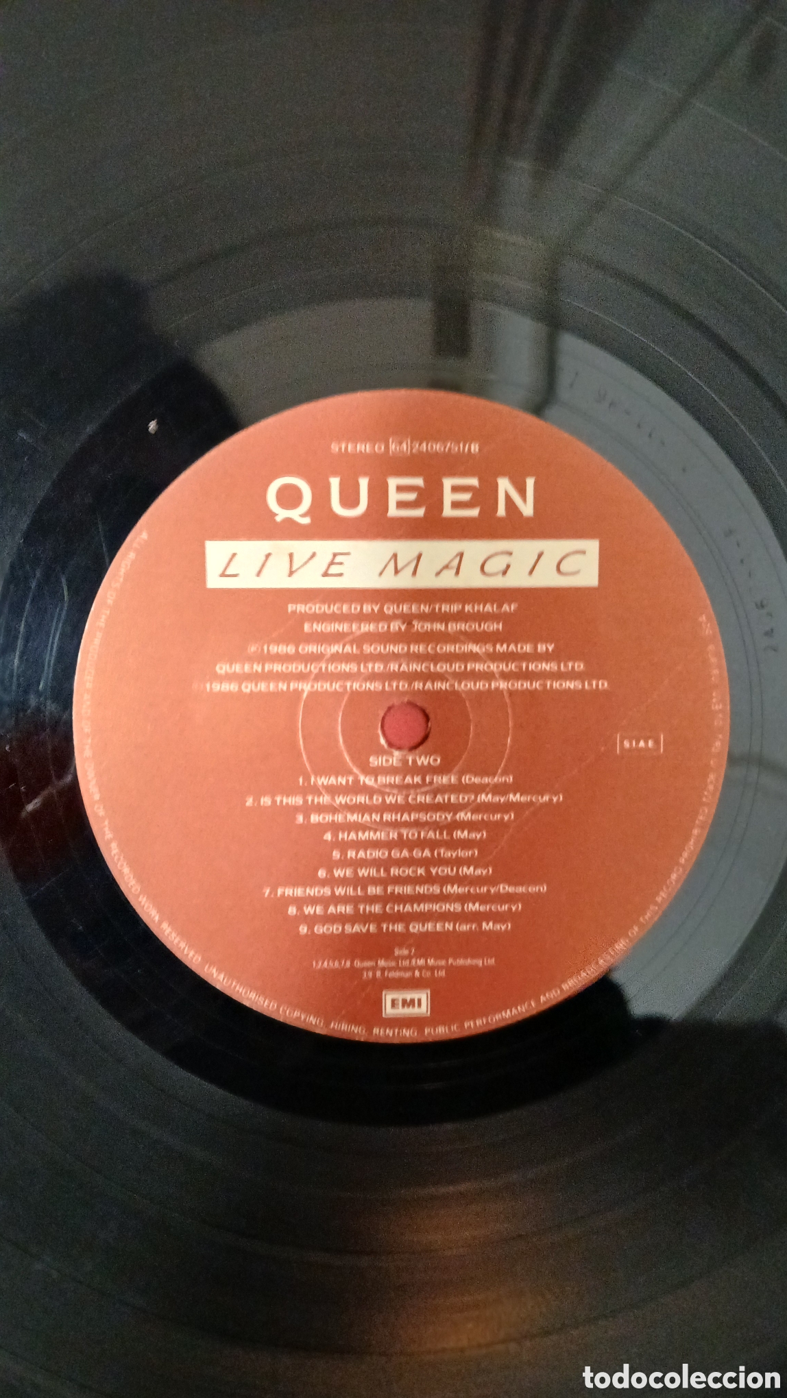 Discos de vinilo: QUEEN - LIVE MAGIC - ITALY/EMI - LP - IB - Foto 4