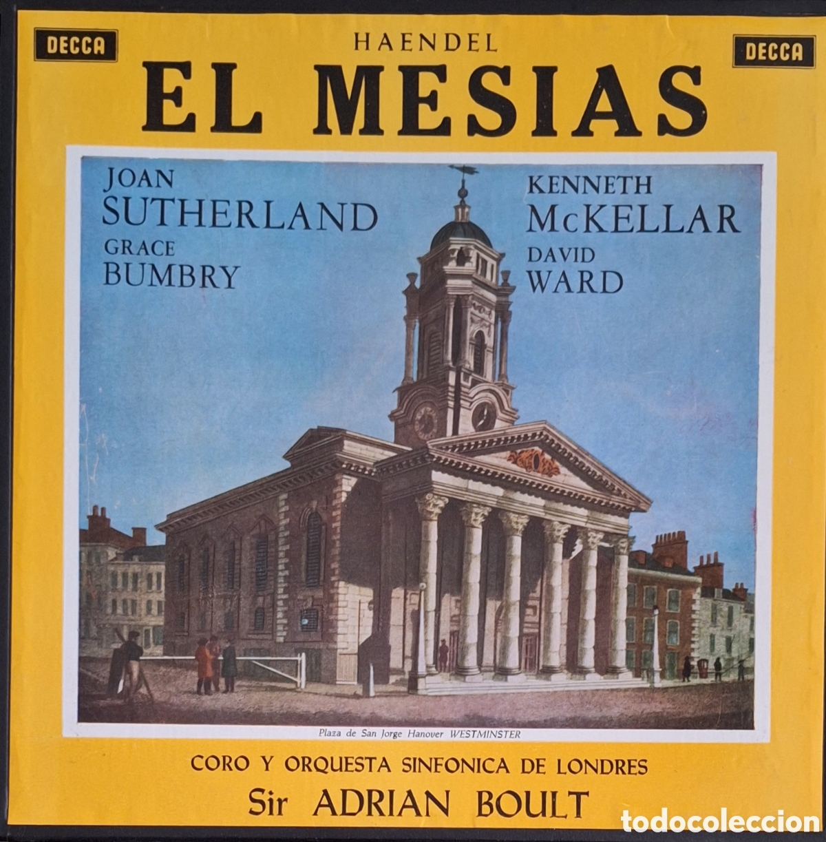 Discos de vinilo: Caja El mes&iacute;as. Haendel. Dtor: Sir A. Boult - Foto 1