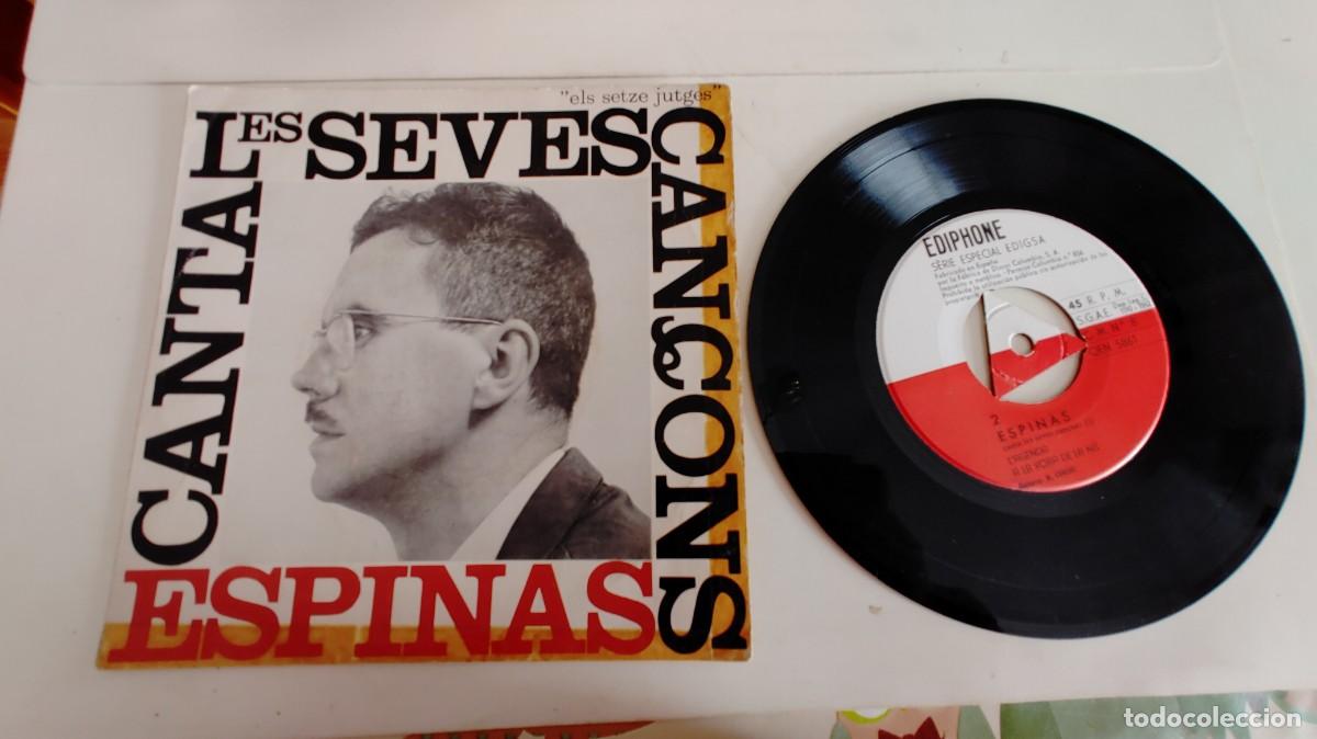 Discos de vinilo: ESPINAS CANTA LES SEVES CAN&Ccedil;ONS-EP GERMA +3 - Foto 1