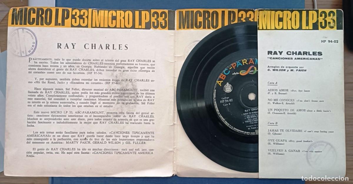 Discos de vinilo: RAY CHARLES. MICRO LP 33. 6 TEMAS. 1962 - Foto 3