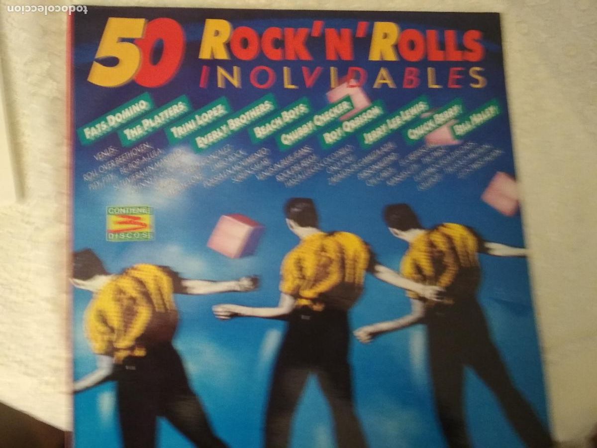 Discos de vinilo: 50 RockNRolls Inolvidables, 3 LPS 1990 - Foto 2
