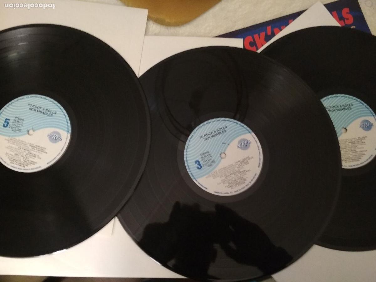 Discos de vinilo: 50 RockNRolls Inolvidables, 3 LPS 1990 - Foto 3