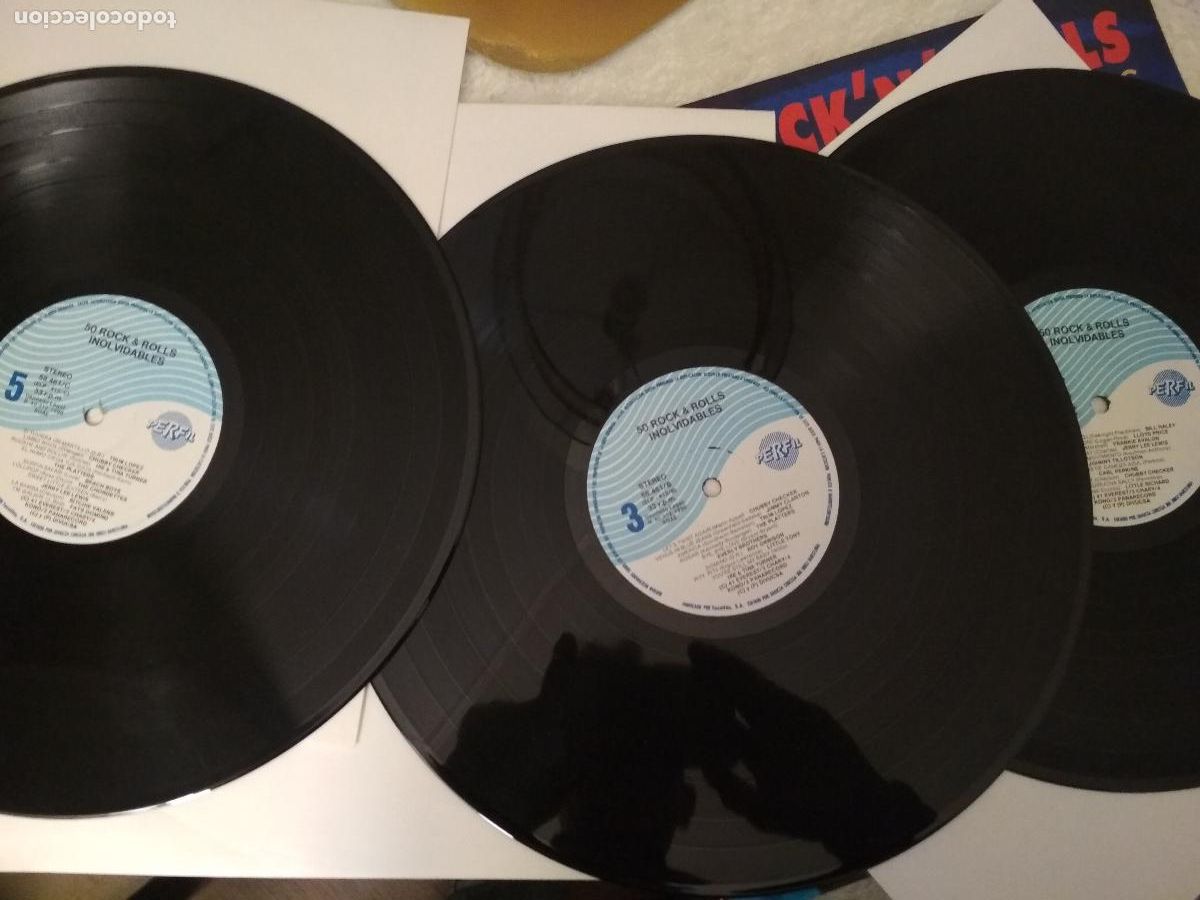 Discos de vinilo: 50 RockNRolls Inolvidables, 3 LPS 1990 - Foto 4