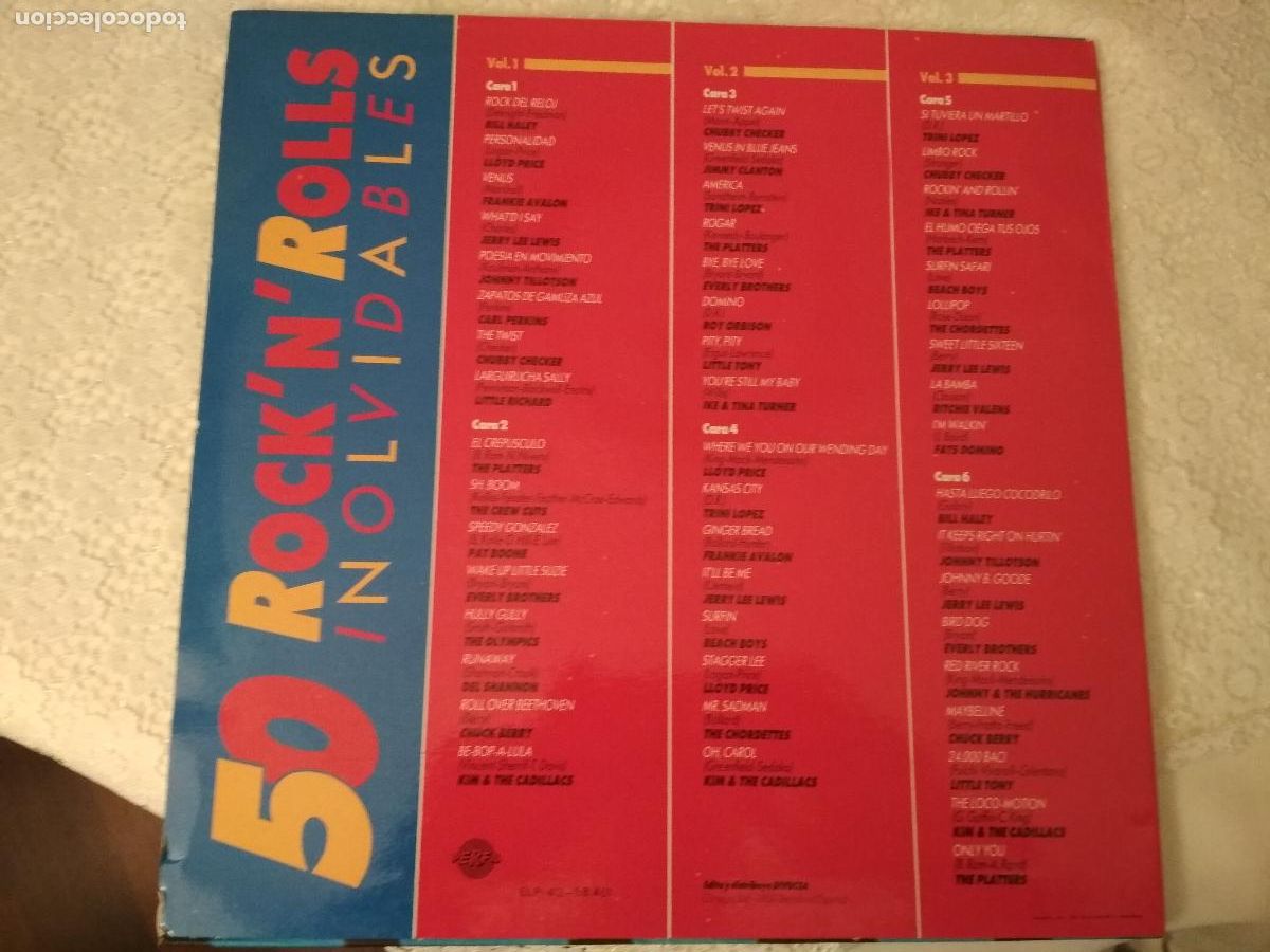 Discos de vinilo: 50 RockNRolls Inolvidables, 3 LPS 1990 - Foto 5