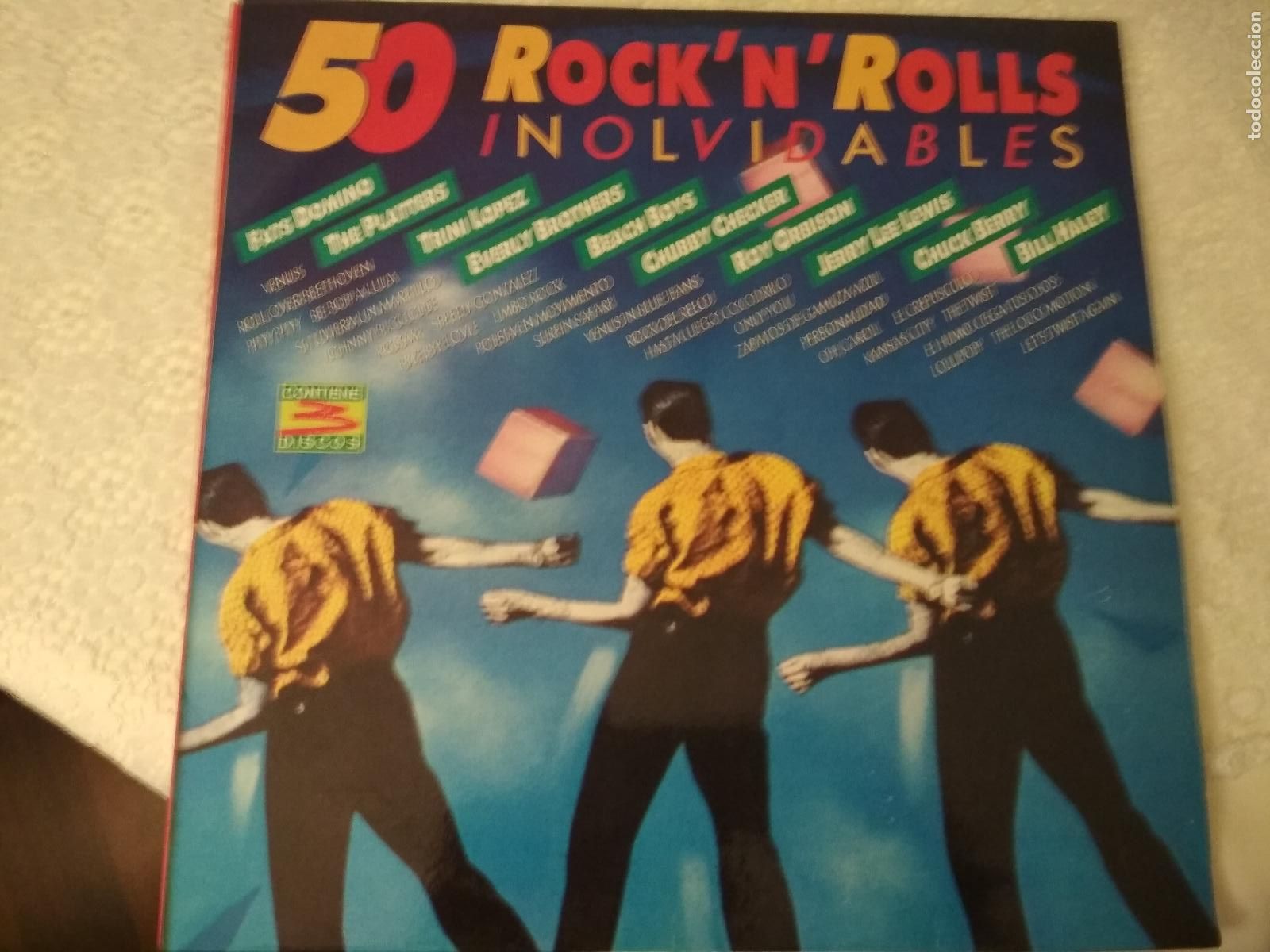 Discos de vinilo: 50 RockNRolls Inolvidables, 3 LPS 1990 - Foto 6