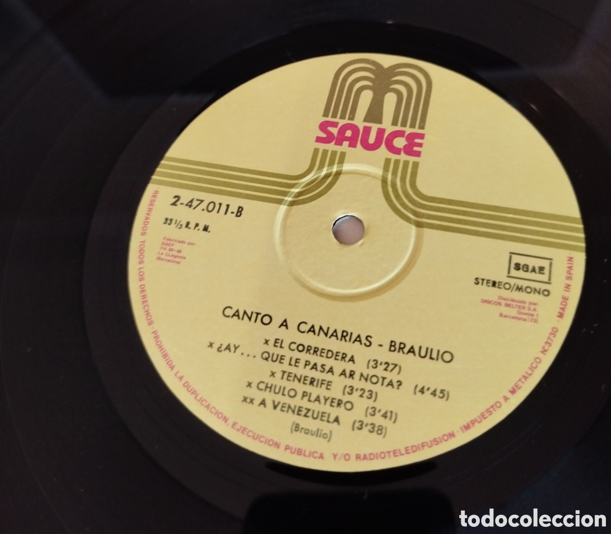 Discos de vinilo: Braulio - canto a Canarias - Foto 3