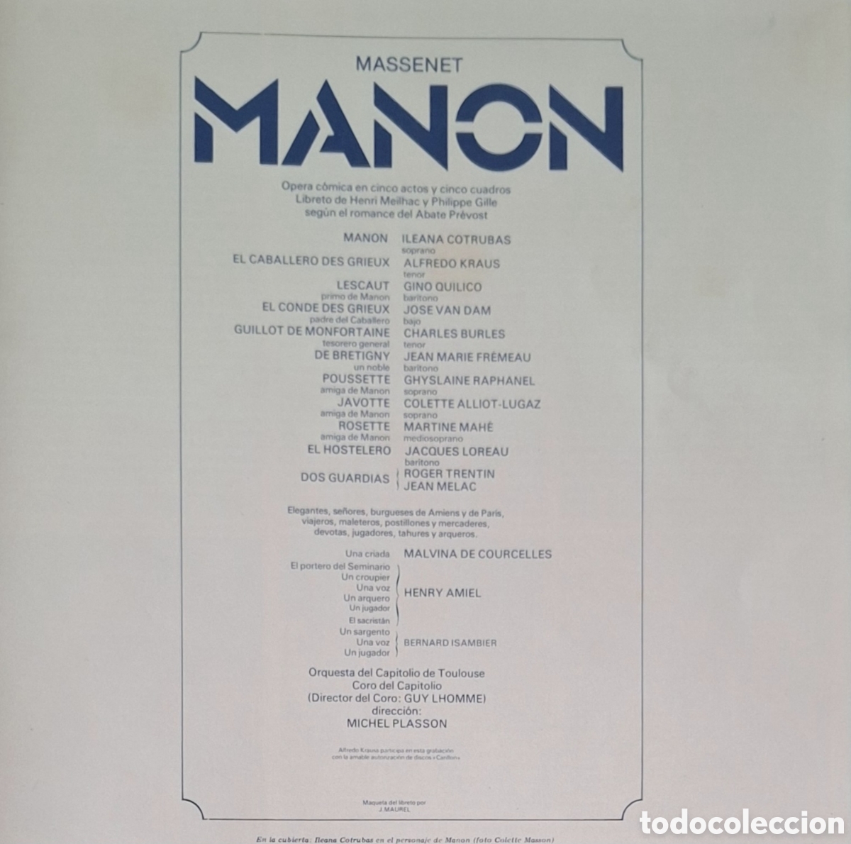 Discos de vinilo: Caja Manon. Massenet. Dtor: M. Plasson - Foto 3