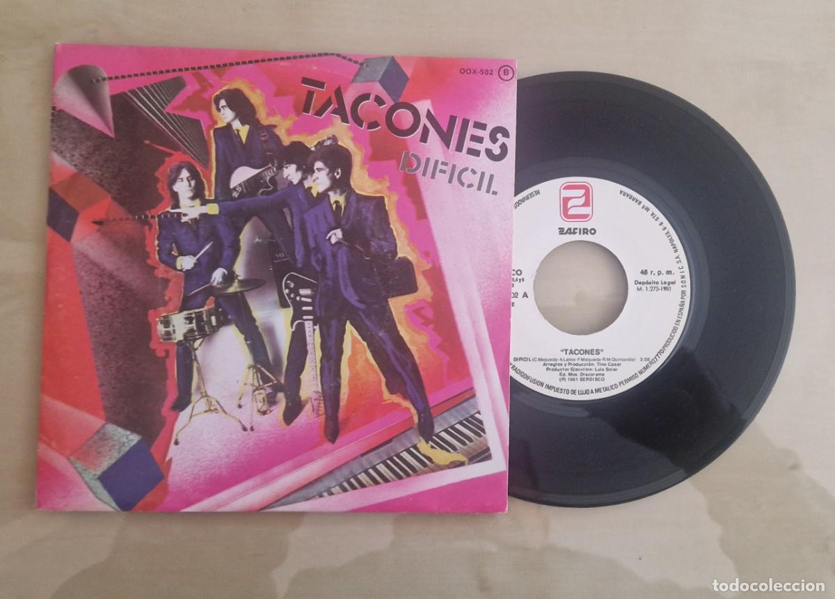 Discos de vinilo: TACONES - DIF&Iacute;CIL 1981 Single (SER DISCO) - Foto 1