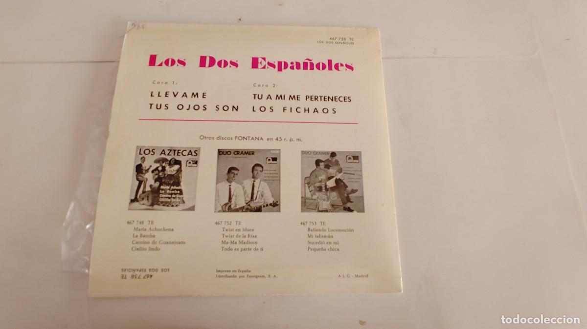 Discos de vinilo: LOS DOS ESPA&Ntilde;OLES-EP LLEVAME +3 - Foto 2