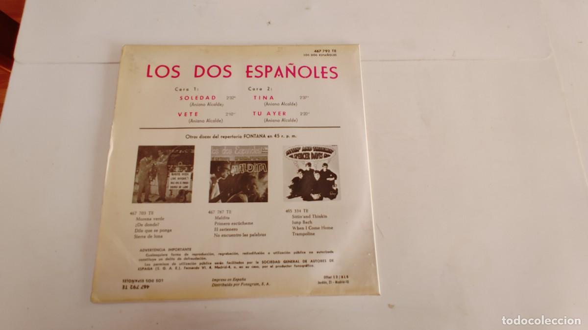 Discos de vinilo: LOS DOS ESPA&Ntilde;OLES-EP SOLEDAD +3 - Foto 2
