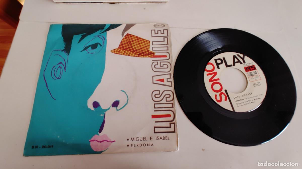 Discos de vinilo: LUIS AGUILE-SINGLE MIGUEL E ISABEL - Foto 1
