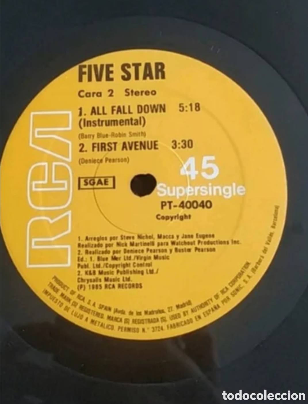 Discos de vinilo: Maxi single Five Star. All fall down - Foto 4