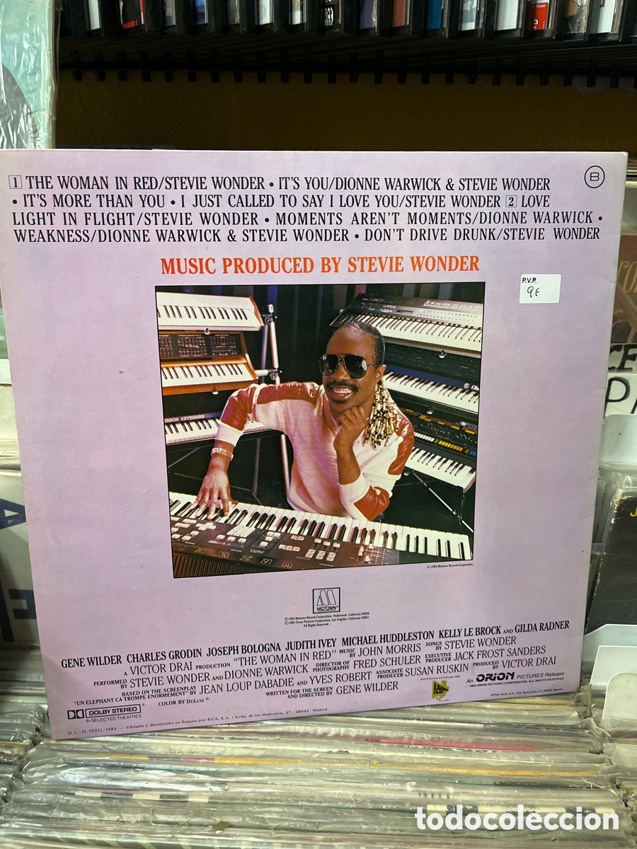 Discos de vinilo: Stevie wonder la mujer de rojo - Foto 2