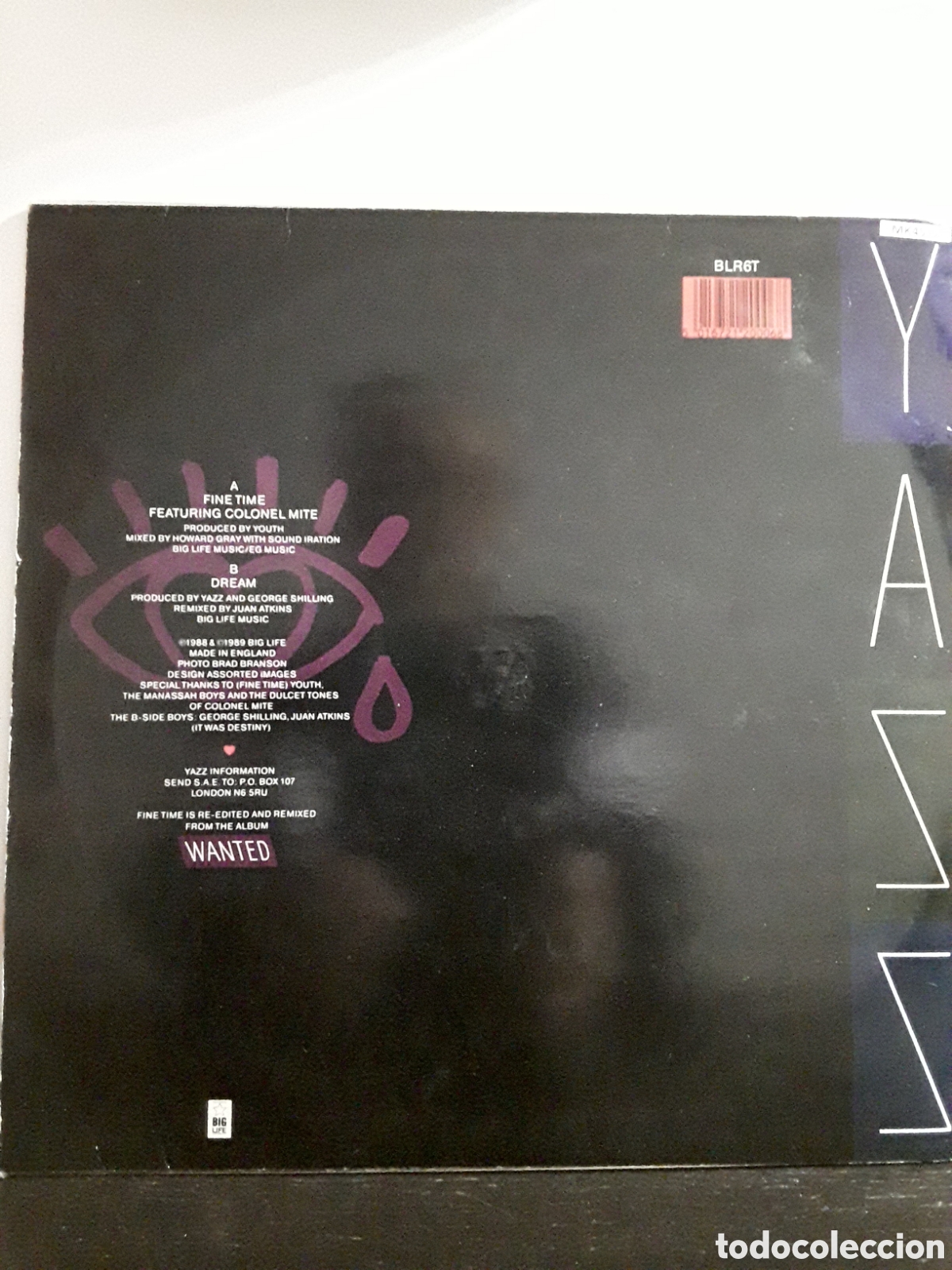 Discos de vinilo: Yazz &lrm;&ndash; Fine Time HOUSE - Foto 2
