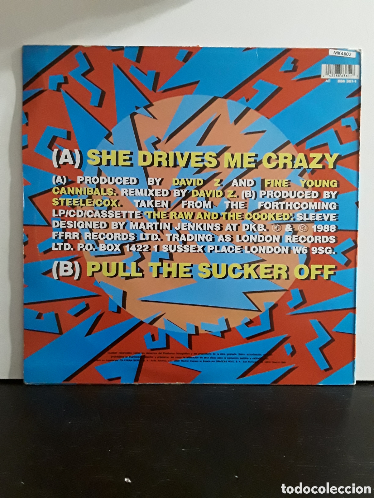 Discos de vinilo: Fine Young Cannibals &lrm;&ndash; She Drives Me Crazy - Foto 2