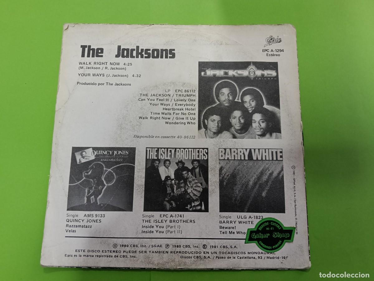 Discos de vinilo: Single The Jacksons - Walk Right Now (Michael Jackson) - Foto 2