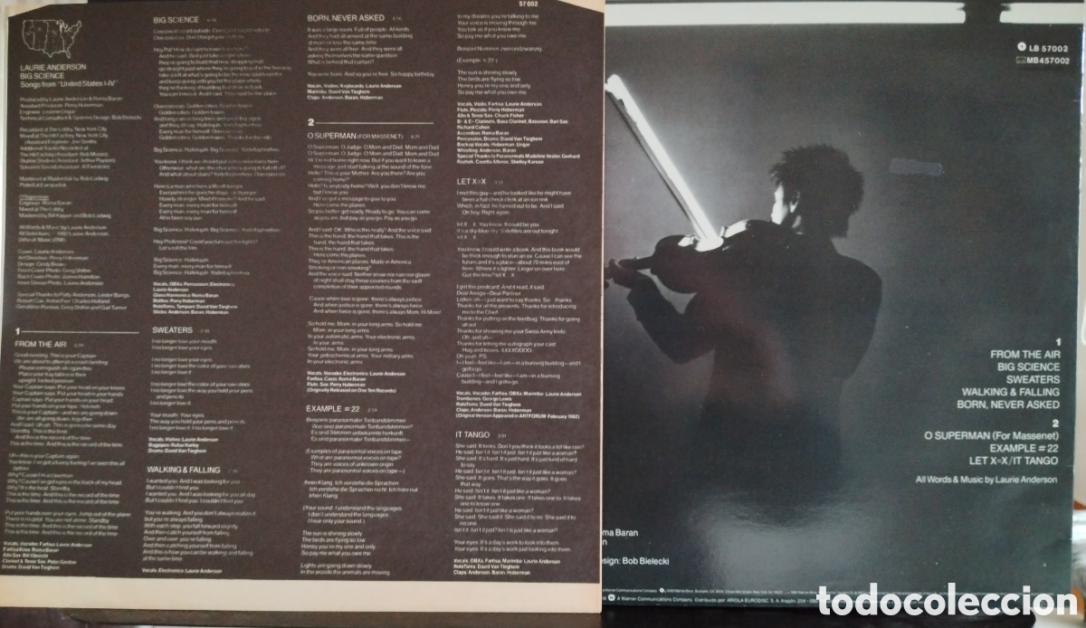 Discos de vinilo: Laurie Anderson - Big Science - Foto 3
