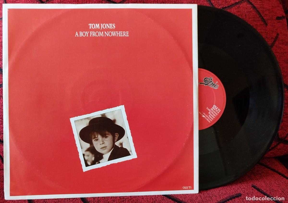 Discos de vinilo: TOM JONES ** A Boy From Nowhere ** MAXI SINGLE VINILO 1987 UK - Foto 1