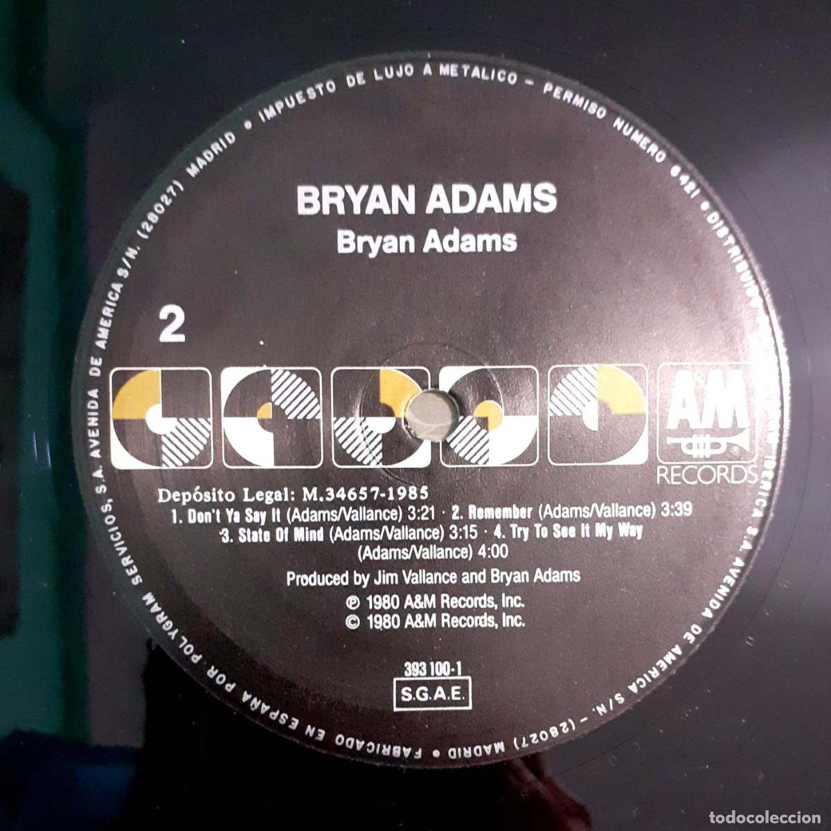 Discos de vinilo: Disco de vinilo de BRYAN ADAMS (A&M Records, 1980) - Foto 4