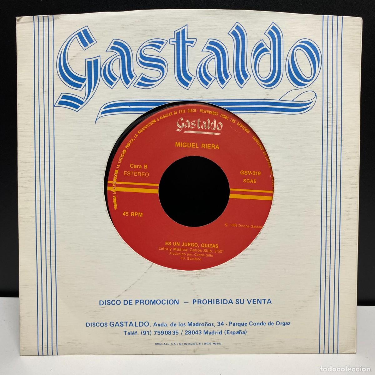 Discos de vinilo: Miguel Riera - Cari&ntilde;o Mio (7&rdquo;, Single, Promo) - Foto 2