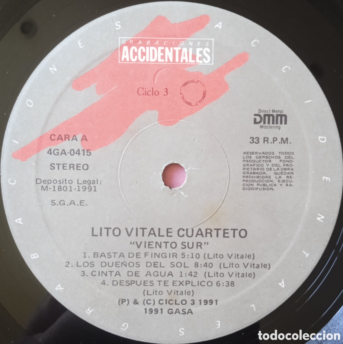 Discos de vinilo: Disco de vinilo Lito Vitale Cuarteto - Foto 3
