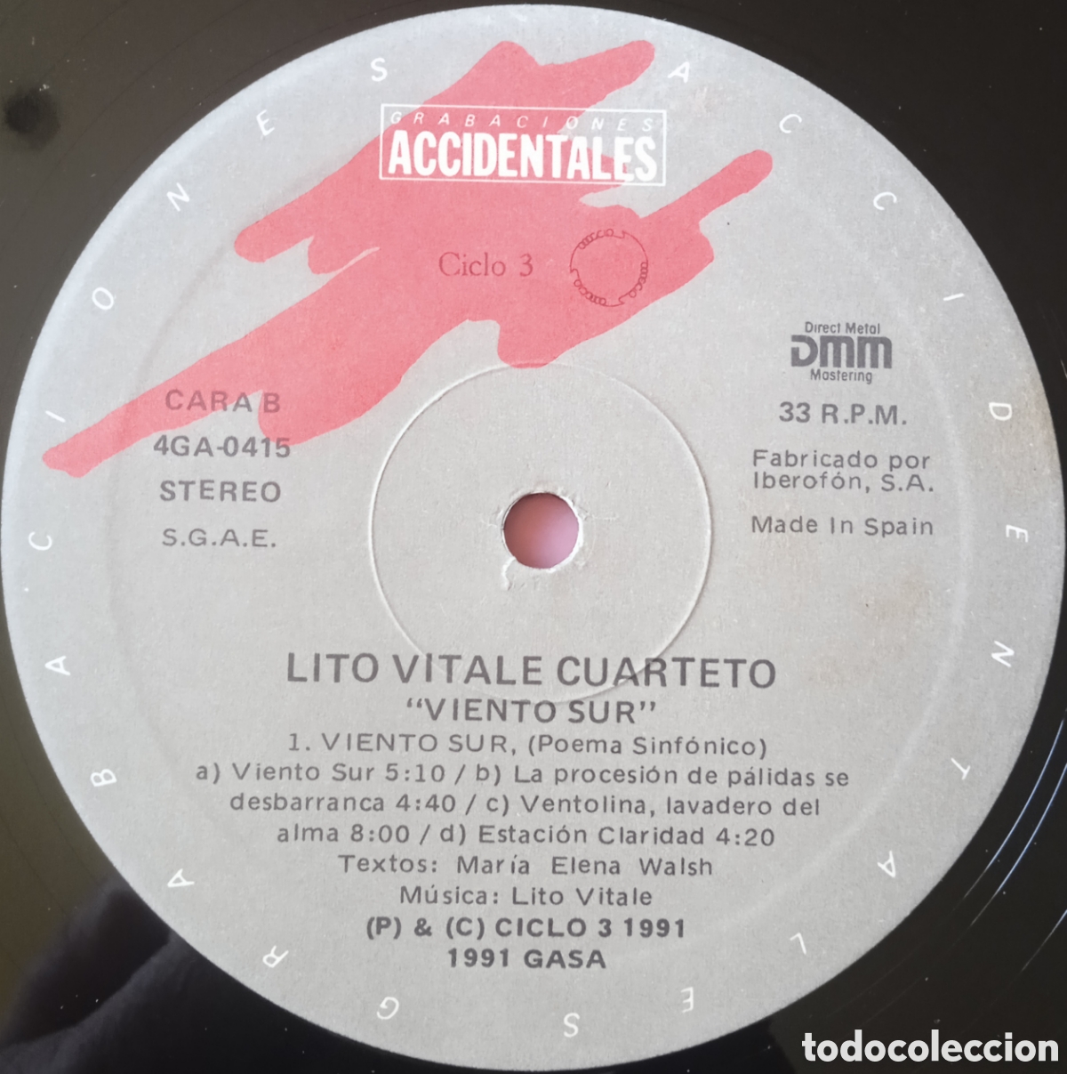 Discos de vinilo: Disco de vinilo Lito Vitale Cuarteto - Foto 4