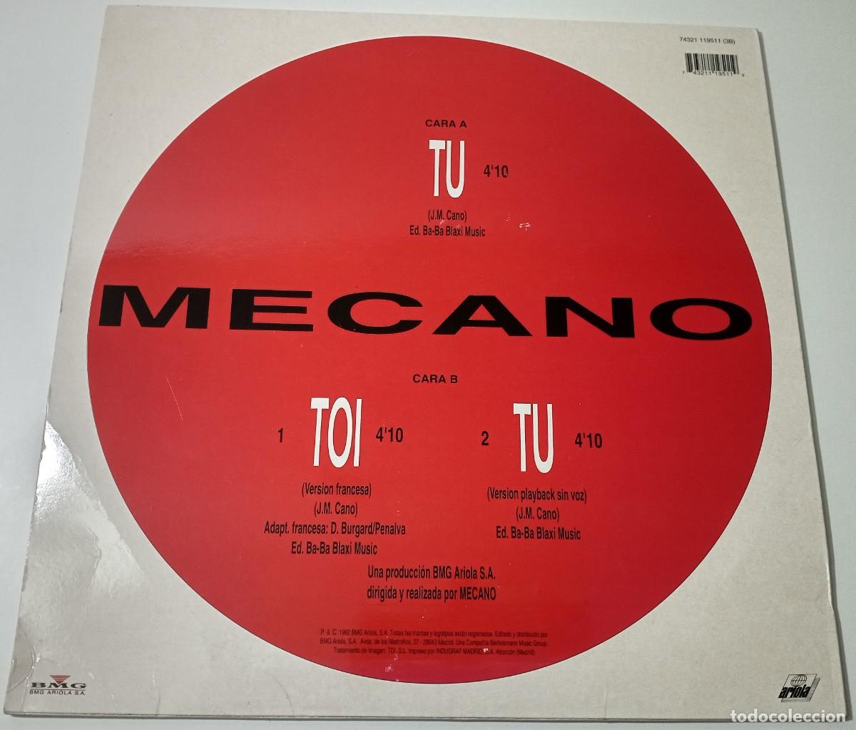 Discos de vinilo: Mecano ----------- T&uacute; - Foto 2