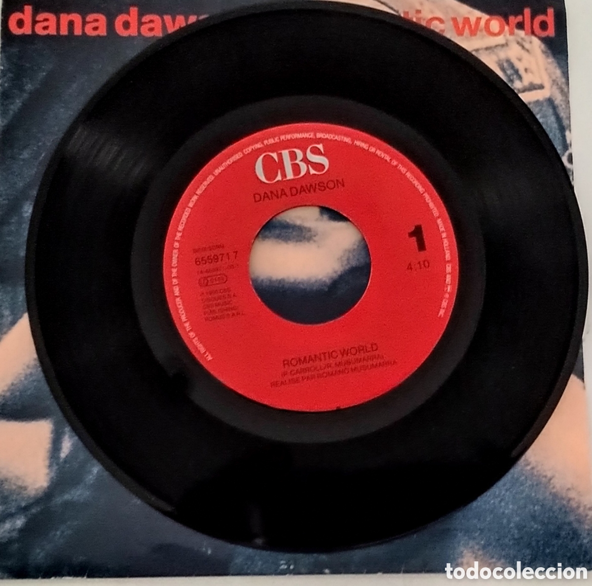 Discos de vinilo: DANA DAWSON - Romantic world (1990) single vinilo 7&rdquo; - Foto 4