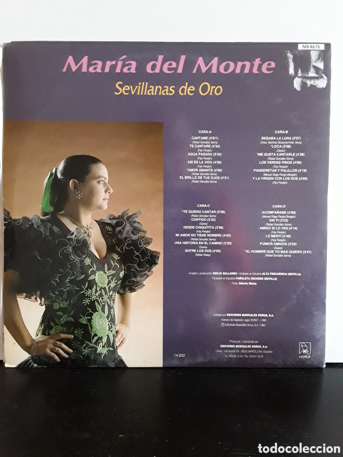Discos de vinilo: Mar&iacute;a Del Monte &lrm;&ndash; Sevillanas De Oro 2X12 - Foto 2