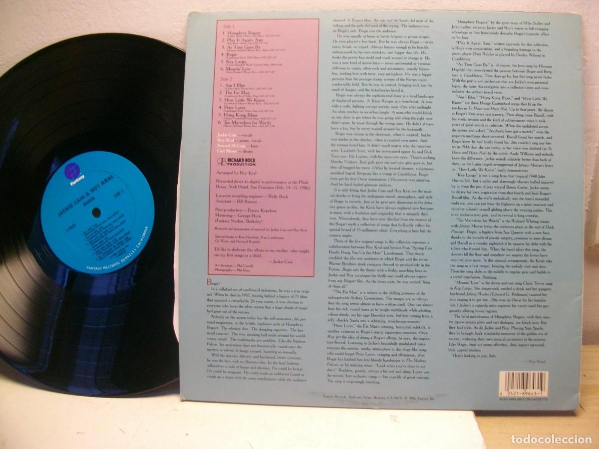 Discos de vinilo: Jackie Cain & Roy Kral - Bogie LP - Foto 2