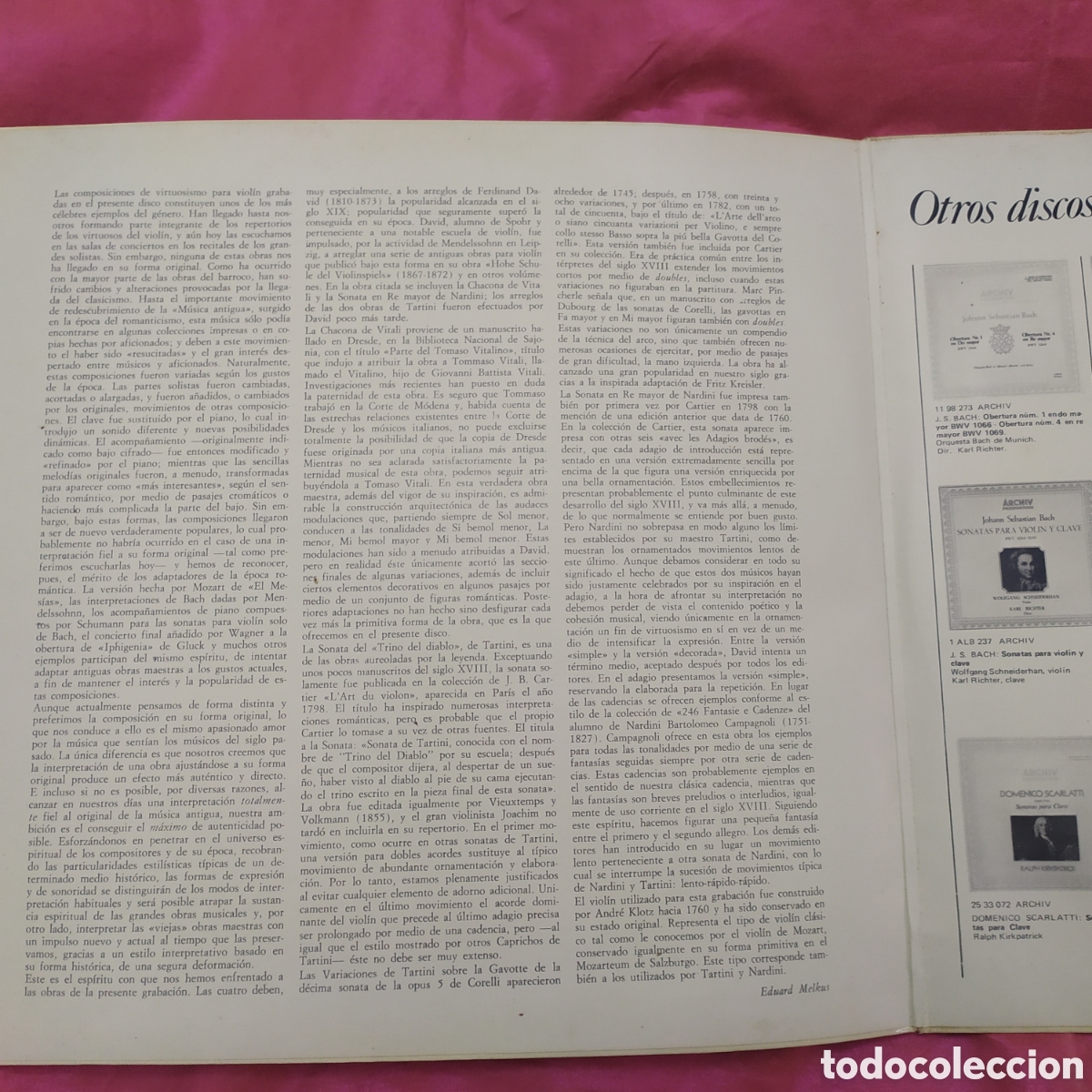 Discos de vinilo: El Arte del Viol&iacute;n -Archiv - Foto 2