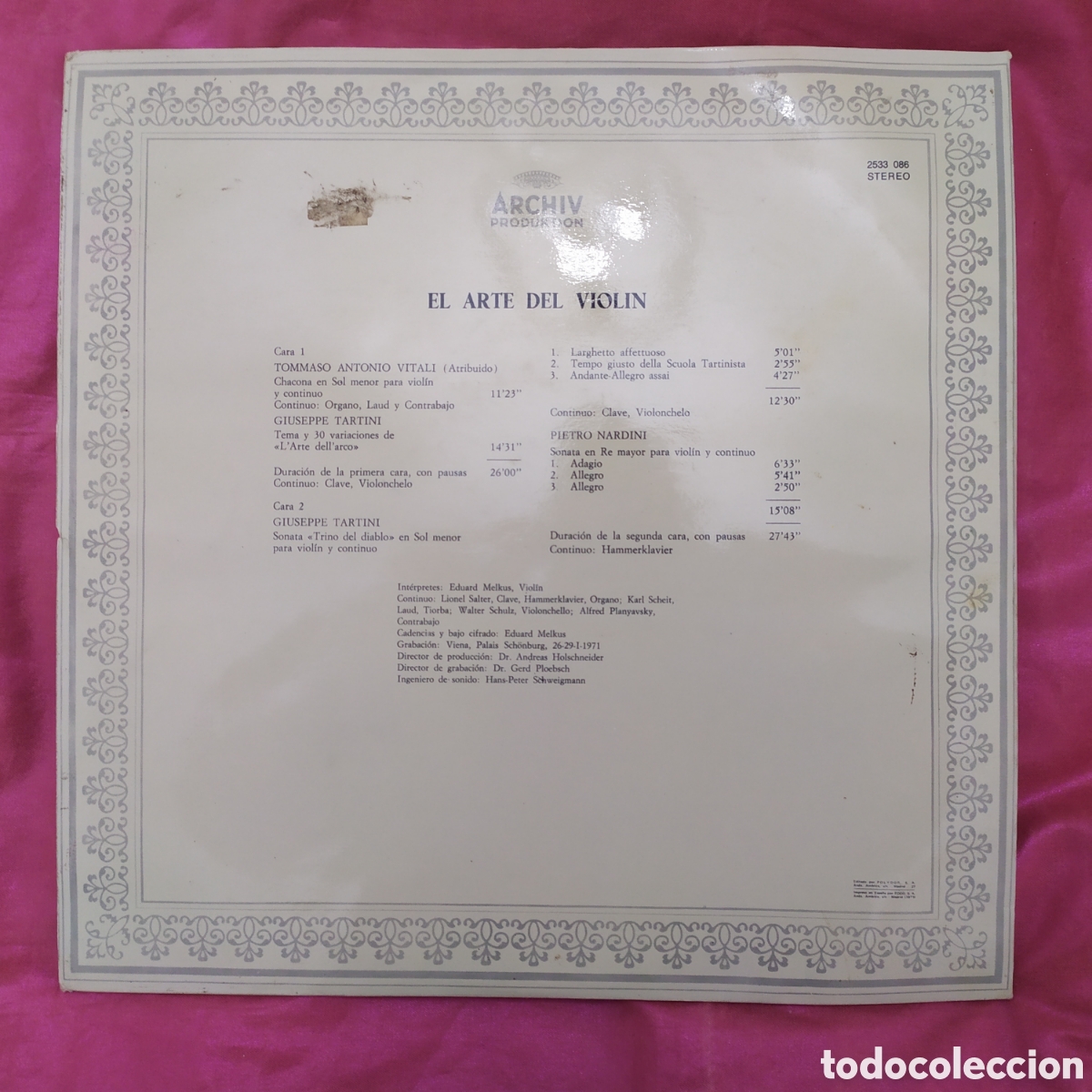 Discos de vinilo: El Arte del Viol&iacute;n -Archiv - Foto 3