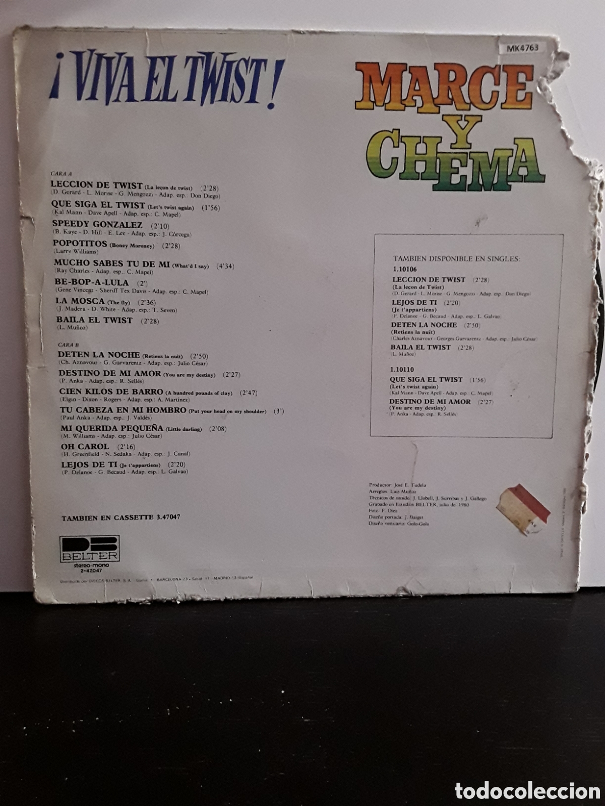 Discos de vinilo: Marce Y Chema &lrm;&ndash; &iexcl;Viva El Twist! - Foto 2