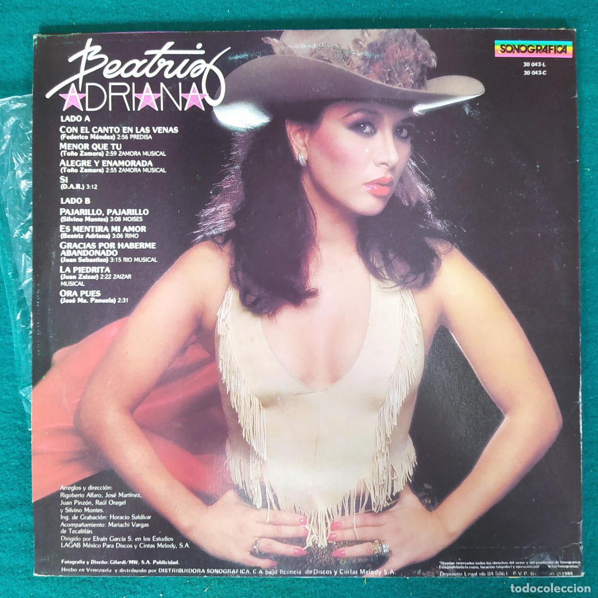 Discos de vinilo: Beatriz Adriana &ndash; Con El Canto En Las Venas - Foto 2