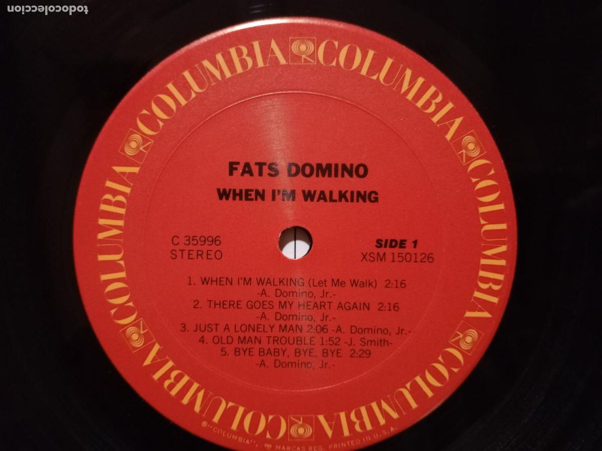 Discos de vinilo: Fats Domino - when im walking - Foto 4