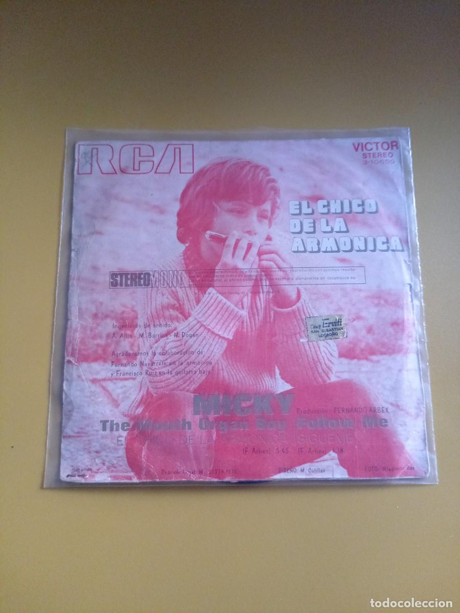 Discos de vinilo: Micky - El chico de la arm&oacute;nica / S&iacute;gueme 1971 - Foto 2