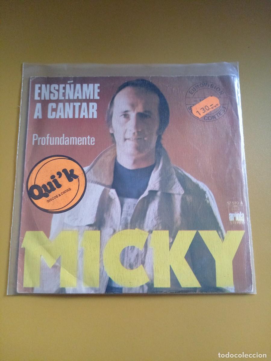 Discos de vinilo: Micky - Ens&eacute;&ntilde;ame a cantar / Profundamente 1977 - Foto 1