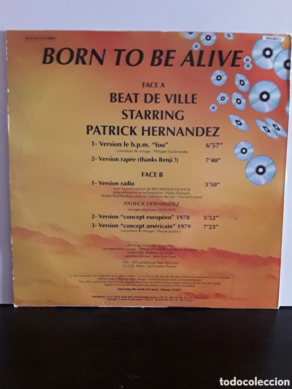 Discos de vinilo: Patrick Hernandez &lrm;&ndash; Born To Be Alive - Foto 2