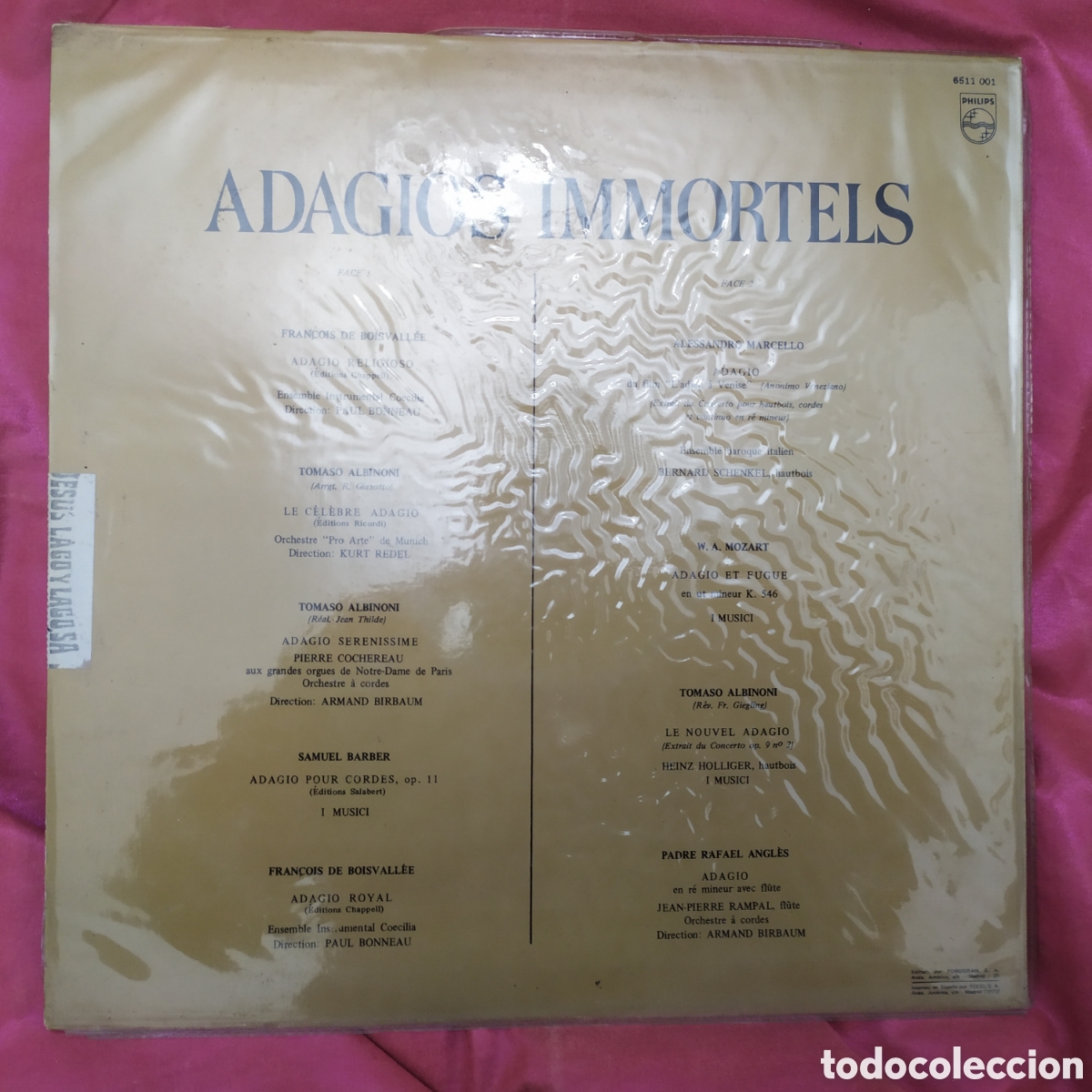 Discos de vinilo: Adagios Immortels - Philips - Foto 2