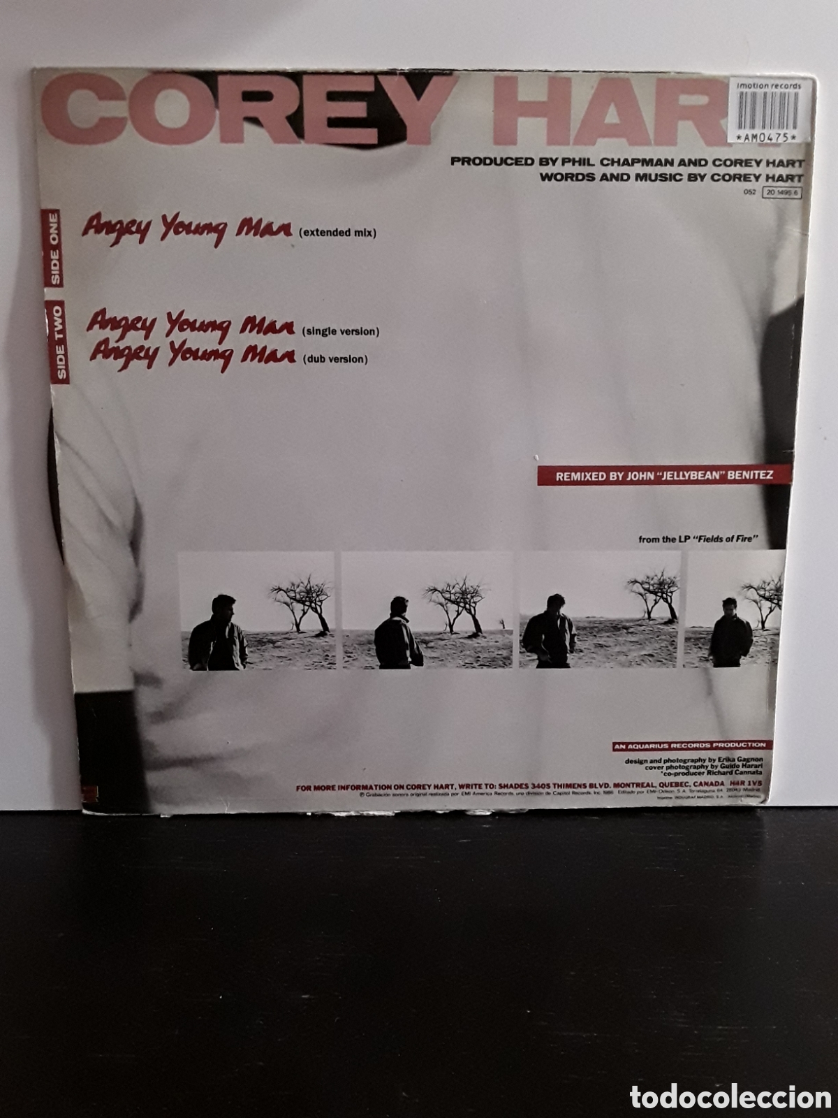 Discos de vinilo: Corey Hart &ndash; Angry Young Man (Extended) - Foto 2