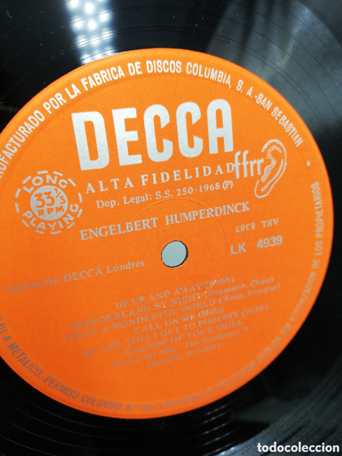 Discos de vinilo: Disco de Vinilo Engelbert Kumperdink. A man without love. Decca. - Foto 5