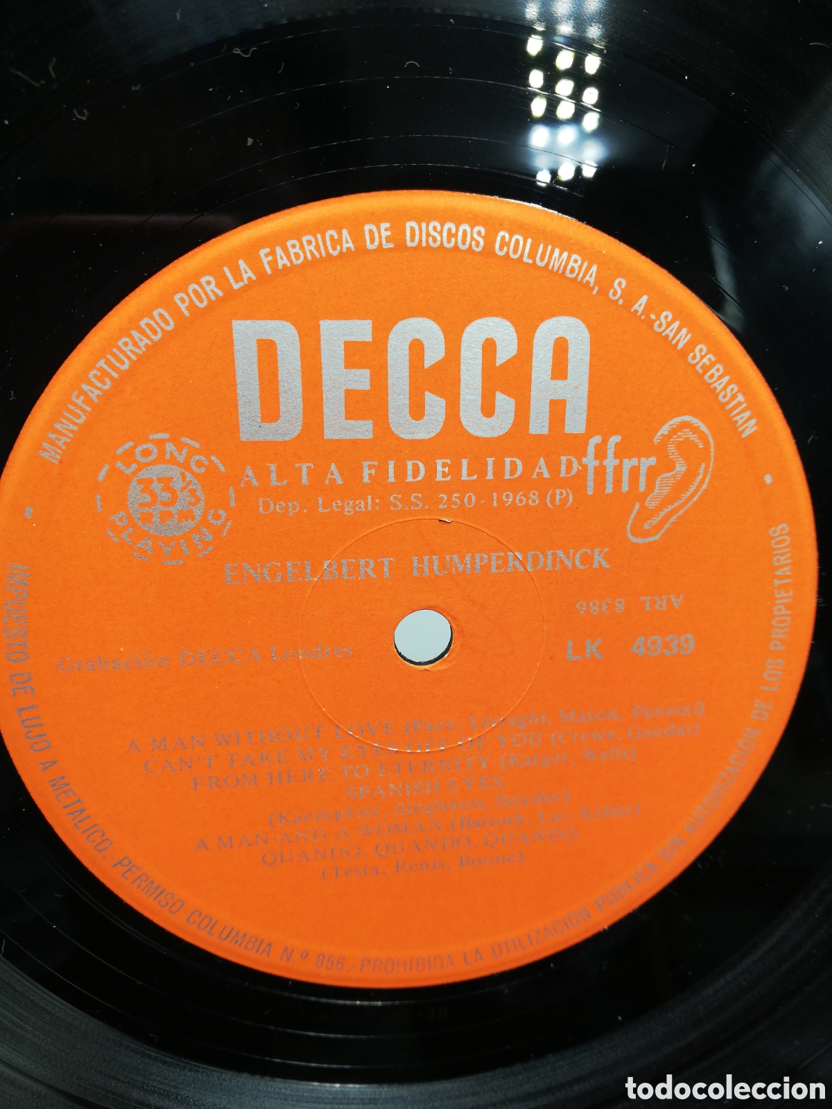 Discos de vinilo: Disco de Vinilo Engelbert Kumperdink. A man without love. Decca. - Foto 6