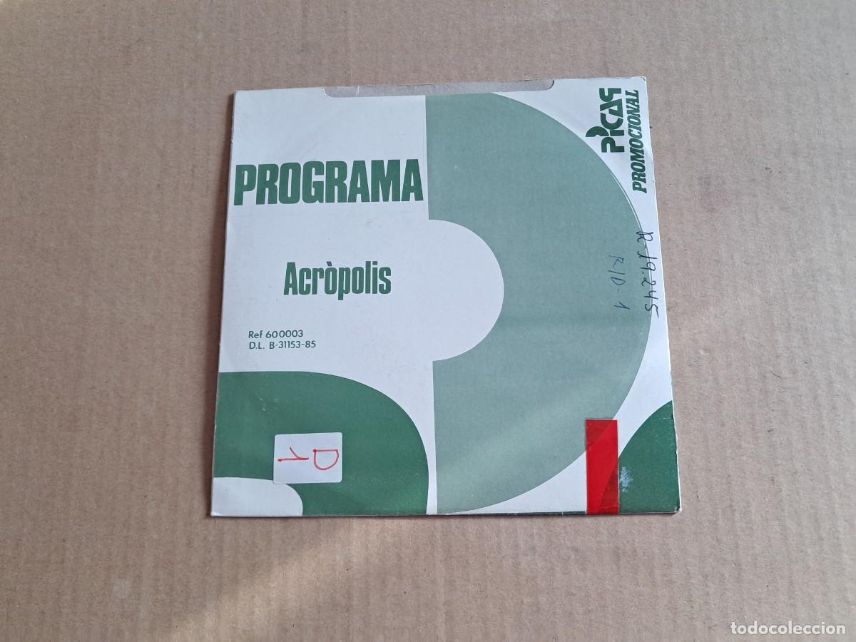 Discos de vinilo: PROGRAMA - ACROPOLIS SINGLE PROMOCIONAL 1985 SYNTHPOP - Foto 3